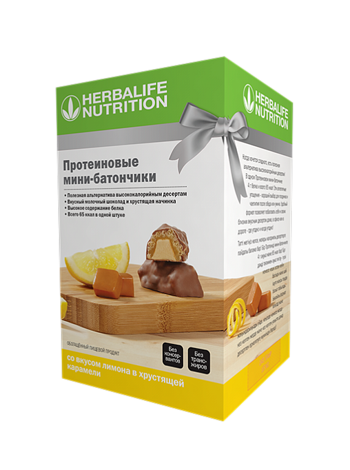 Протеиновые мини-батончики: Лимон в хрустящей карамели