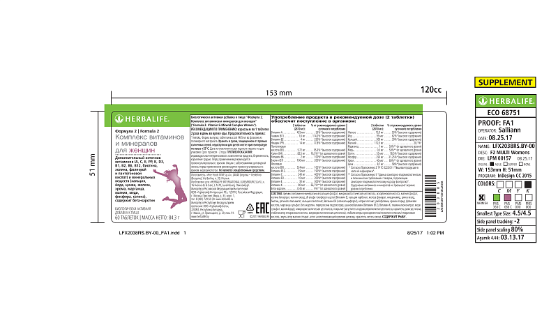 Формула 2. Комплекс витаминов и минералов для женщин